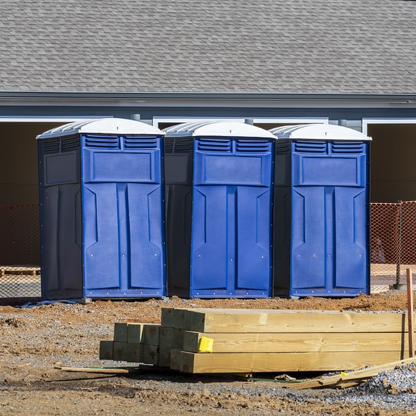 how often are the porta potties cleaned and serviced during a rental period in Briny Breezes